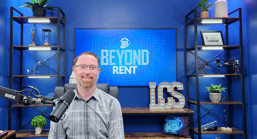 Joe Easton in the podcast room