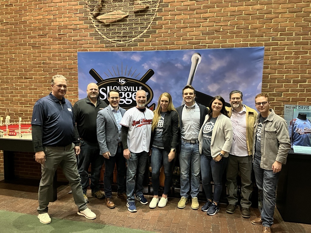 Employees at an event for the Louisville Manufactured Housing Show