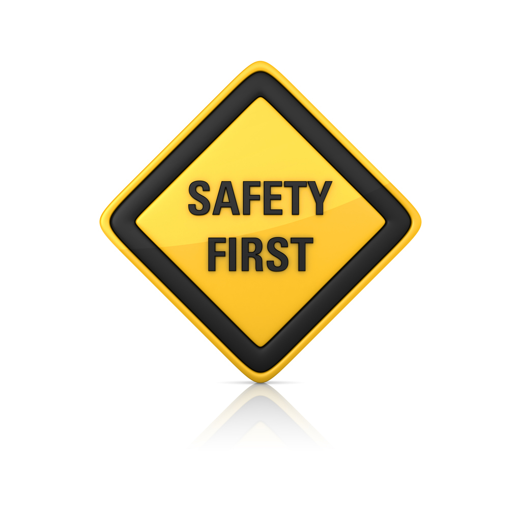 Safety first sign for Property Inspect guest blog