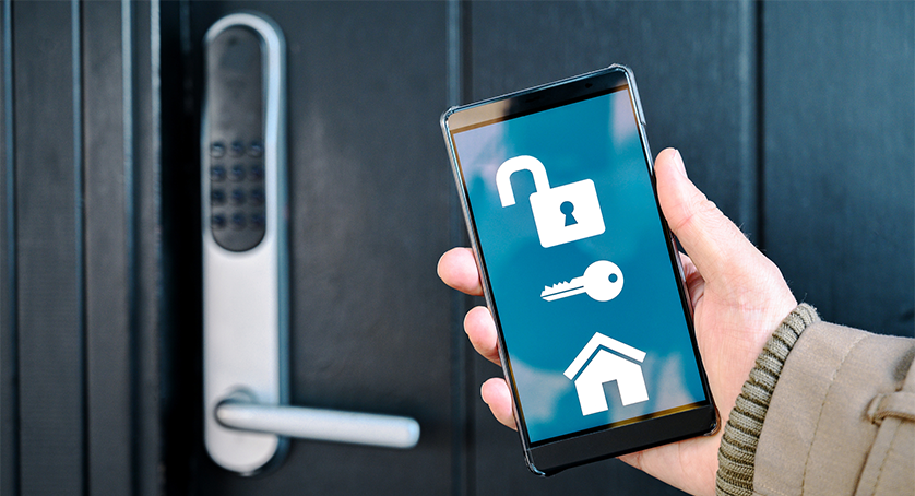 Smart Lock Opening Door