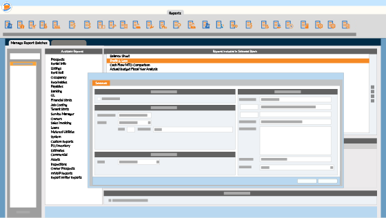 RM Schedule Batches Screenshot